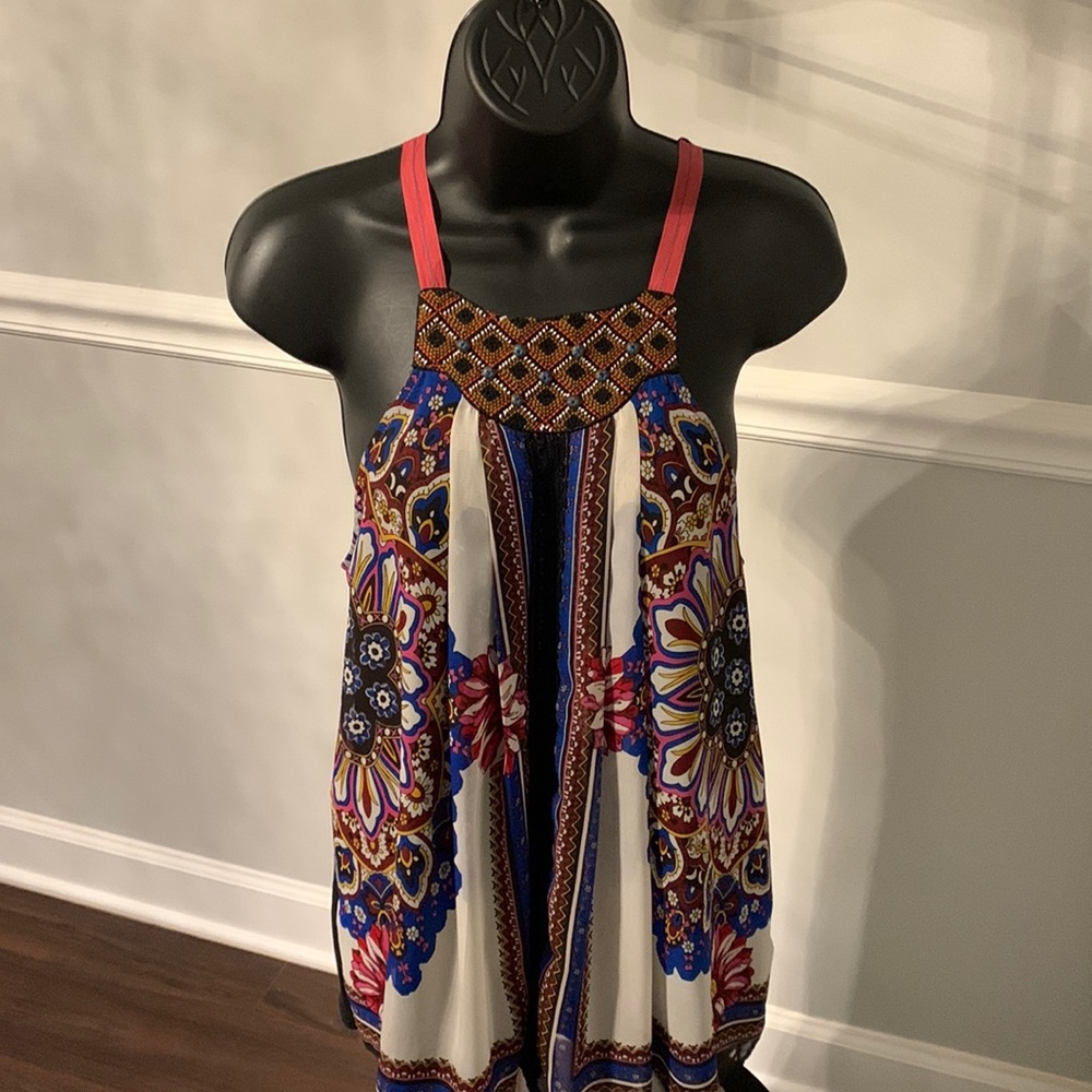 One September Boho Halter Tunic Size M